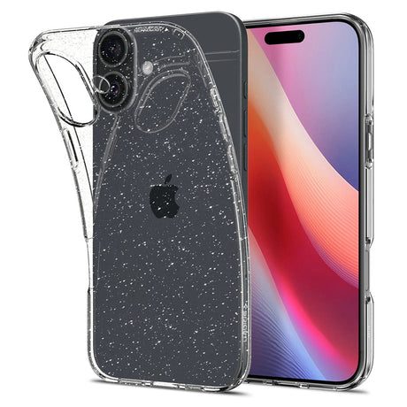 Husa de protectie Spigen Liquid Crystal Glitter (ACS08065) compatibil cu iPhone 16 Plus, Crystal Quartz