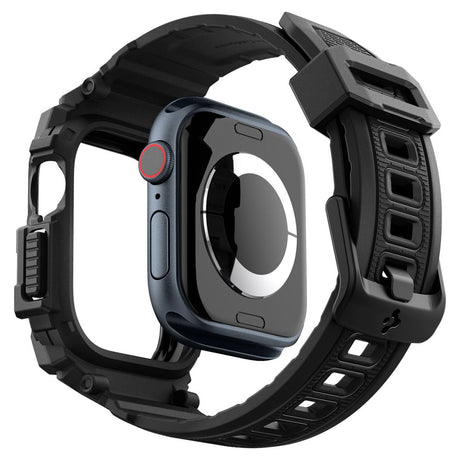 Accesoriu smartwatch Spigen Rugged Armor Pro (ACS08591) compatibil cu Apple Watch 10 42mm / Watch 11 42mm, Negru Mat