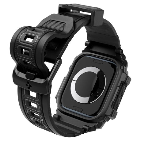 Accesoriu smartwatch Spigen Rugged Armor Pro (ACS08591) compatibil cu Apple Watch 10 42mm / Watch 11 42mm, Negru Mat