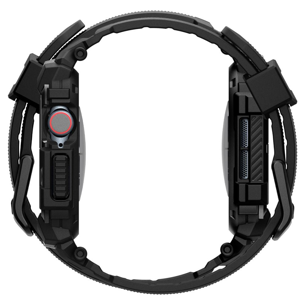 Accesoriu smartwatch Spigen Rugged Armor Pro (ACS08591) compatibil cu Apple Watch 10 42mm / Watch 11 42mm, Negru Mat