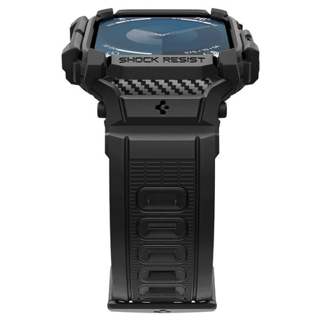 Accesoriu smartwatch Spigen Rugged Armor Pro (ACS08591) compatibil cu Apple Watch 10 42mm / Watch 11 42mm, Negru Mat