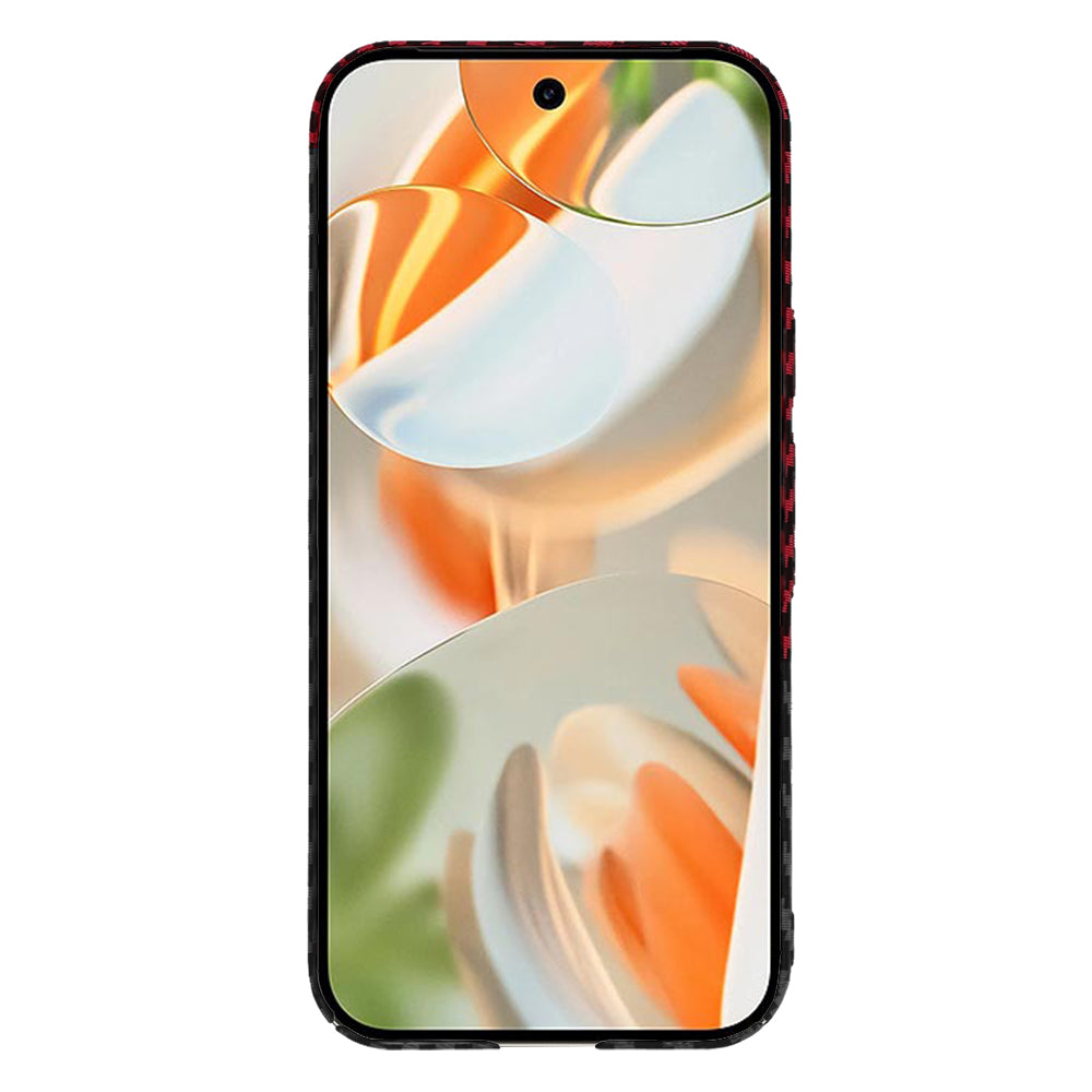 Husa de protectie Techsuit Carbonite FiberShell compatibil cu Google Pixel 9 Pro, Rosu Vortex