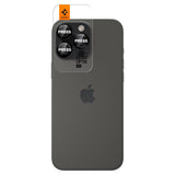 Folie de protectie Spigen (set de 2) Optik.tR EZ Fit Pro Camera Glass (AGL05217) compatibil cu iPhone 14 Pro/Max/15 Pro/Max/16 Pro/Max/17 Pro/Max, Negru