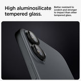 Folie de protectie Spigen (set de 2) Optik.tR EZ Fit Pro Camera Glass (AGL07921) compatibil cu iPhone 17 / iPhone 16 Plus / iPhone 16, Negru