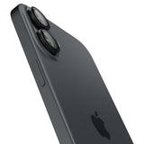 Folie de protectie Spigen (set de 2) Optik.tR EZ Fit Pro Camera Glass (AGL07921) compatibil cu iPhone 17 / iPhone 16 Plus / iPhone 16, Negru