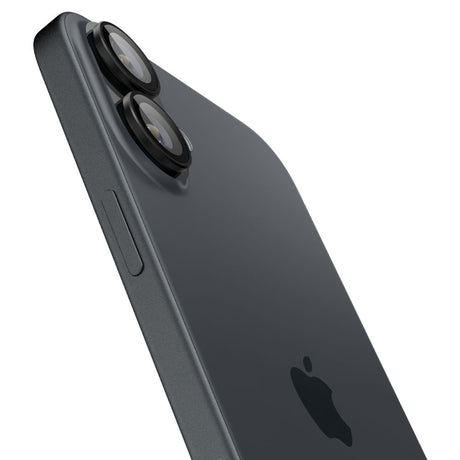 Folie sticlă cameră Spigen Optik.tR EZ Fit Pro Camera Glass pentru iPhone 17 / iPhone 16 Plus / iPhone 16, neagră