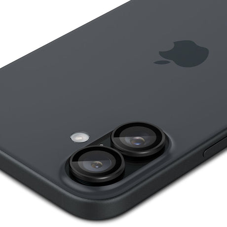 Folie sticlă cameră Spigen Optik.tR EZ Fit Pro Camera Glass pentru iPhone 17 / iPhone 16 Plus / iPhone 16, neagră