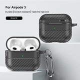 Casti Techsuit CarbonFiber, for AirPods 3, Negru