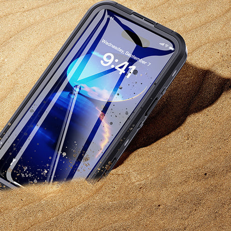 Husa de protectie ShellBox Waterproof IP68 compatibil cu iPhone 16 Pro Max, Negru