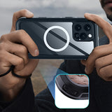 Husa de protectie ShellBox Waterproof IP68 compatibil cu iPhone 16 Pro, Negru