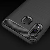 Husa de protectie Techsuit Carbon Silicone compatibil cu Samsung Galaxy A40, Negru