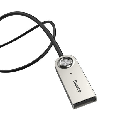 Gadget Baseus Wireless Audio Receiver BA01 (CABA01-01), Jack 3.5mm to Car Auxiliary, USB, Bluetooth 5.0, Zinc Alloy, Negru