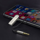 Gadget Baseus Wireless Audio Receiver BA01 (CABA01-01), Jack 3.5mm to Car Auxiliary, USB, Bluetooth 5.0, Zinc Alloy, Negru