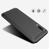 Husa de protectie Techsuit Carbon Silicone compatibil cu Samsung Galaxy A70 / A70s, Negru