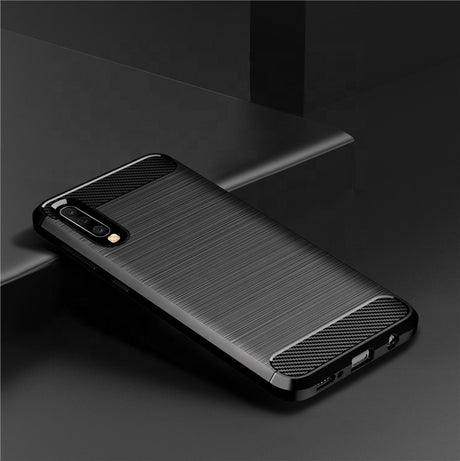 Husa de protectie Techsuit Carbon Silicone compatibil cu Samsung Galaxy A30s / A50 / A50s, Negru
