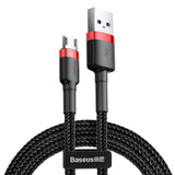 Cablu Baseus Cafule (CAMKLF-C91), USB to Micro-USB, 1.5A, 2m, Rosu Black
