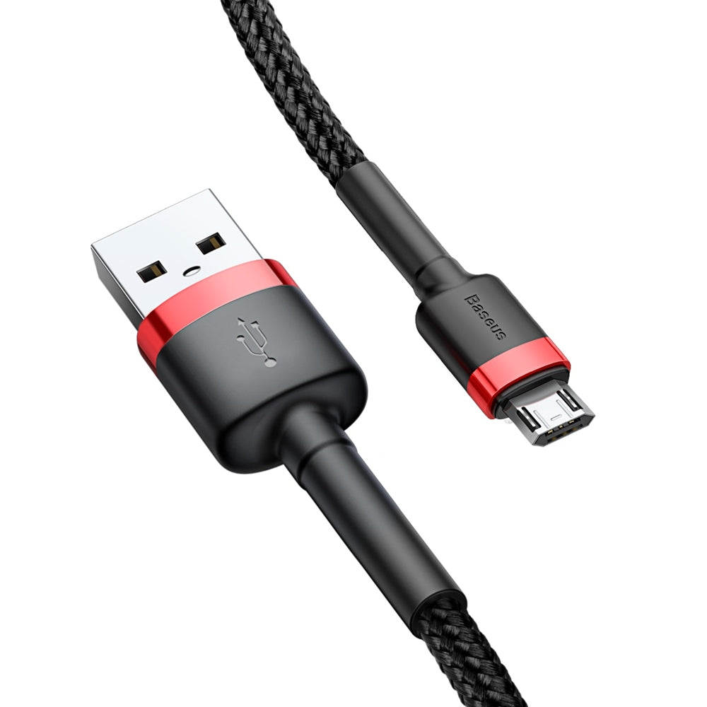 Cablu Baseus Cafule (CAMKLF-C91), USB to Micro-USB, 1.5A, 2m, Rosu Black
