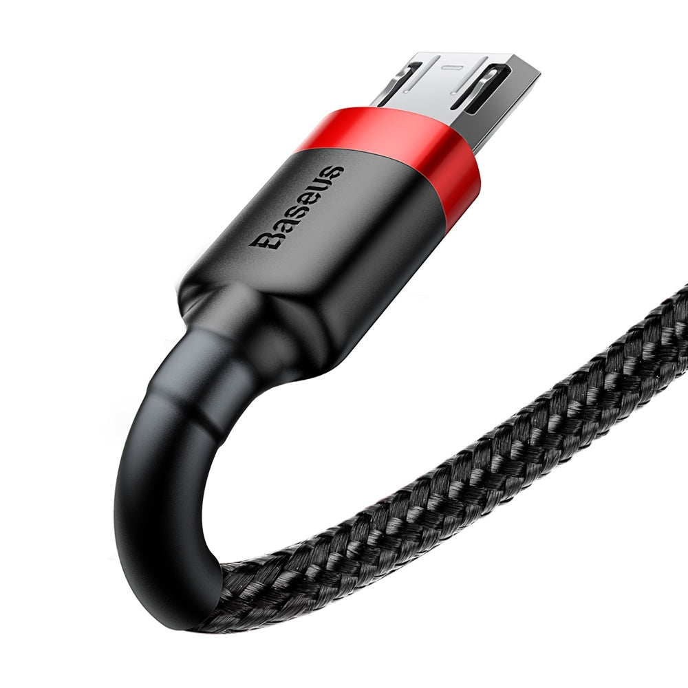 Cablu Baseus Cafule (CAMKLF-C91), USB to Micro-USB, 1.5A, 2m, Rosu Black