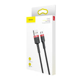 Cablu Baseus Cafule (CAMKLF-C91), USB to Micro-USB, 1.5A, 2m, Rosu Black