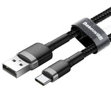 Cablu Baseus Cafule (CATKLF-CG1), USB Type-C, 2A, 2m, Negru