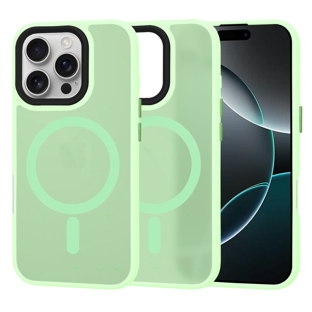 Husa de protectie Techsuit HaloFrost MagSafe Series compatibil cu iPhone 16 Pro, Verde Deschis