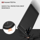 Husa de protectie Techsuit Carbon Silicone compatibil cu Huawei P30 Pro / P30 Pro New Edition, Negru