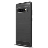 Husa de protectie Techsuit Carbon Silicone compatibil cu Samsung Galaxy S10, Negru