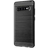 Husa de protectie Techsuit Carbon Silicone compatibil cu Samsung Galaxy S10, Negru