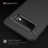 Husa de protectie Techsuit Carbon Silicone compatibil cu Samsung Galaxy S10 Plus, Negru