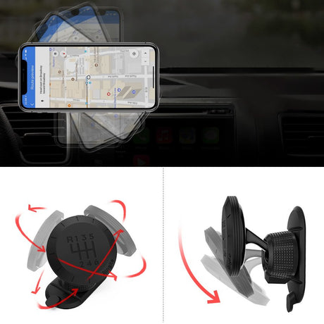 Suport Ringke Car Holder, Gear Mount Design for Dashboard, Negru