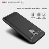 Husa de protectie Techsuit Carbon Silicone compatibil cu Huawei Mate 10 Pro, Negru