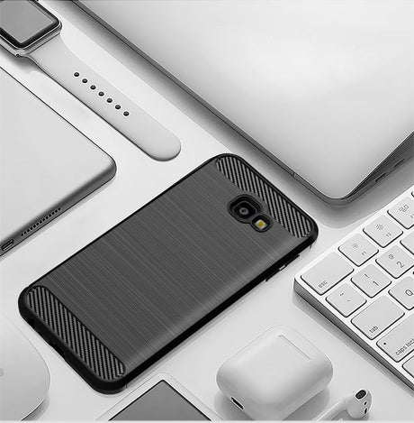 Husa de protectie Techsuit Carbon Silicone compatibil cu Samsung Galaxy J4 Plus, Negru