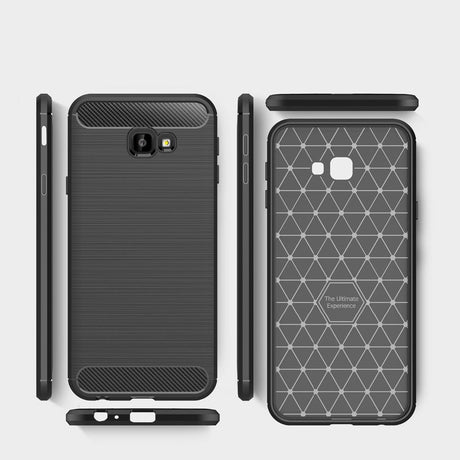 Husa de protectie Techsuit Carbon Silicone compatibil cu Samsung Galaxy J4 Plus, Negru