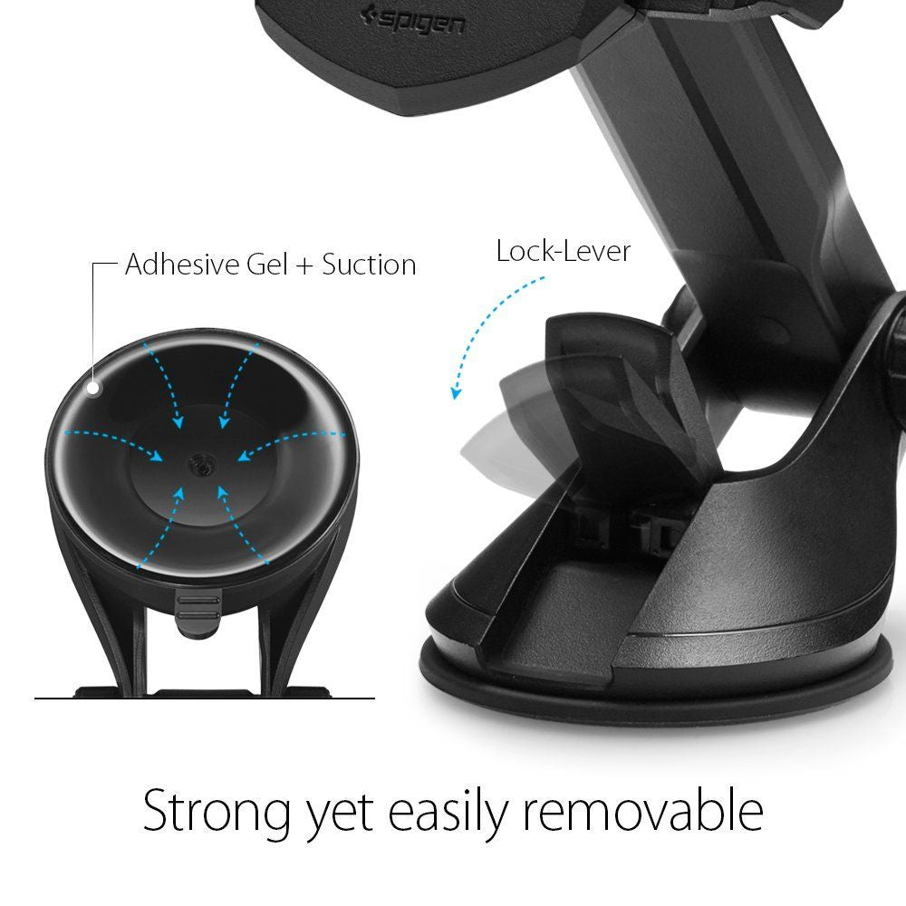 Suport Spigen TS35 (000CG20917), Automatic Lock for Dashboard, Windshield, Negru