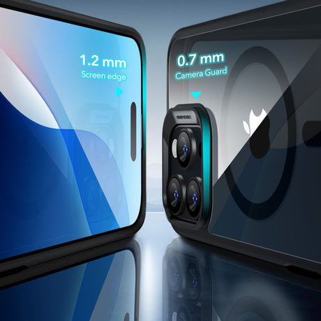 Folie de protectie ESR Classic Hybrid HaloLock compatibil cu iPhone 16 Pro, Transparent / Black