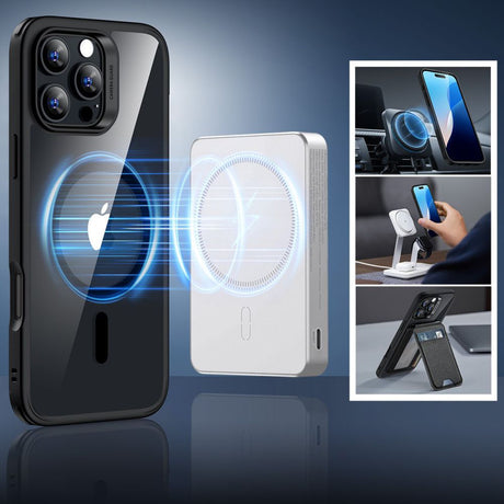 Folie de protectie ESR Classic Hybrid HaloLock compatibil cu iPhone 16 Pro, Transparent / Black