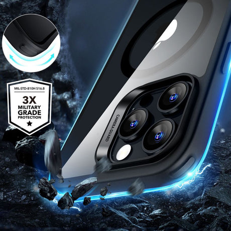 Folie de protectie ESR Classic Hybrid HaloLock compatibil cu iPhone 16 Pro, Transparent / Black