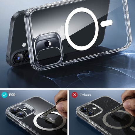 Folie de protectie ESR Classic Hybrid HaloLock compatibil cu iPhone 16, Transparent