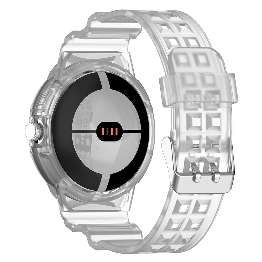 Curea smartwatch Techsuit Watchband (W065) compatibil cu Google Pixel Watch / Watch 2 / Watch 3 / Watch 4 41mm, Transparent