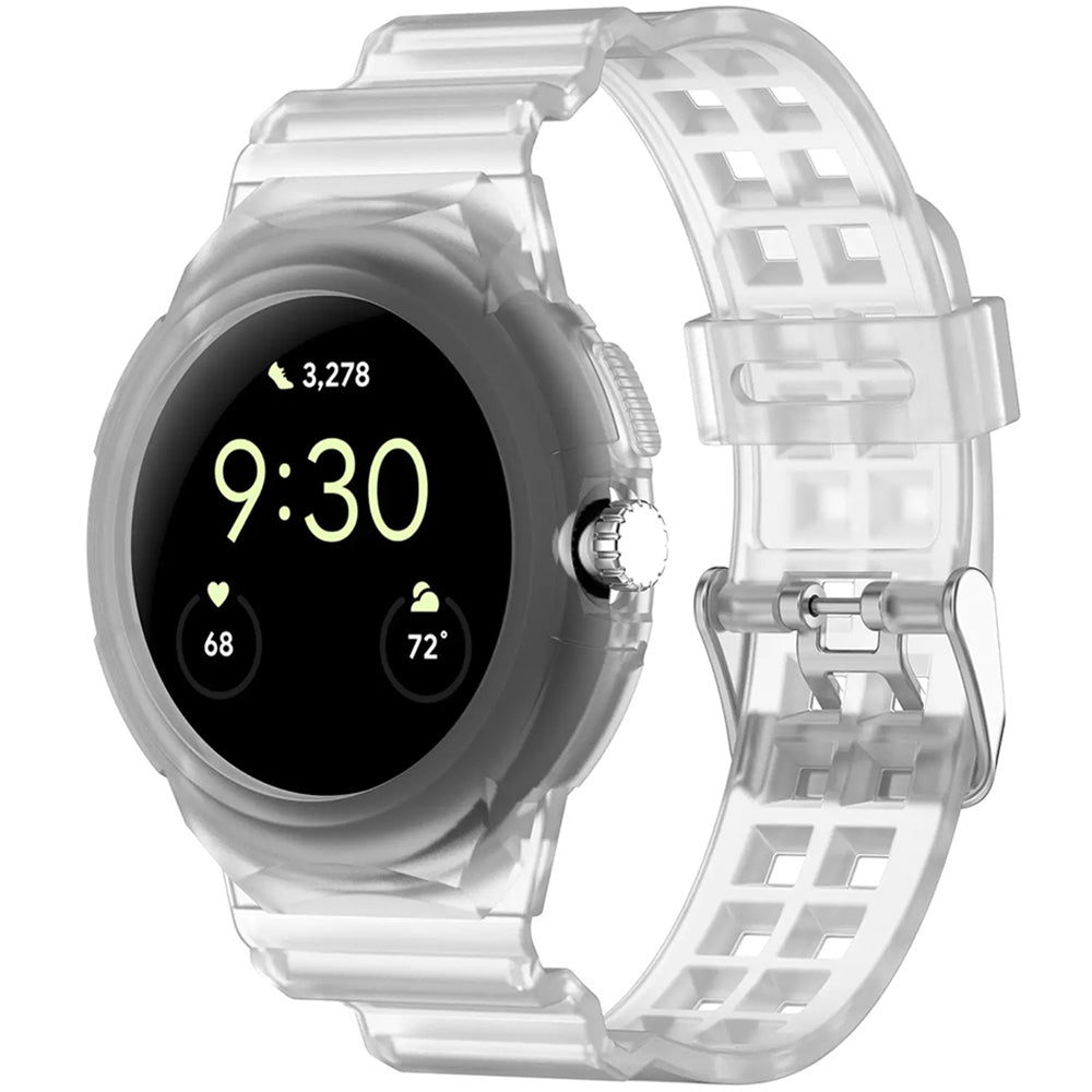 Curea smartwatch Techsuit Watchband (W065) compatibil cu Google Pixel Watch / Watch 2 / Watch 3 / Watch 4 41mm, Transparent