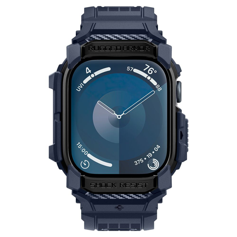 Accesoriu smartwatch Spigen Rugged Armor Pro (ACS08606) compatibil cu Apple Watch 10 46mm / Watch 11 46mm, Bleumarin