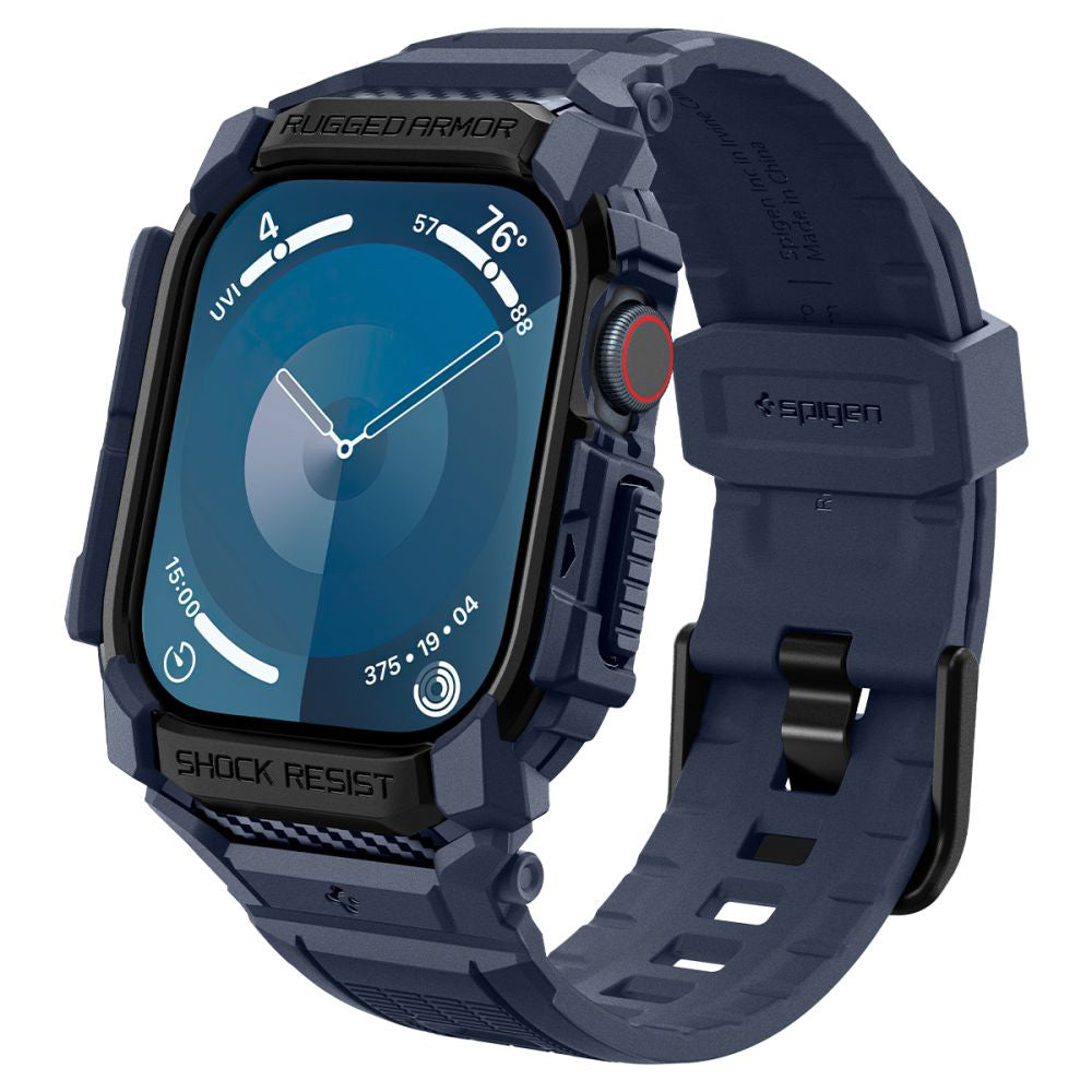 Accesoriu smartwatch Spigen Rugged Armor Pro (ACS08606) compatibil cu Apple Watch 10 46mm / Watch 11 46mm, Bleumarin