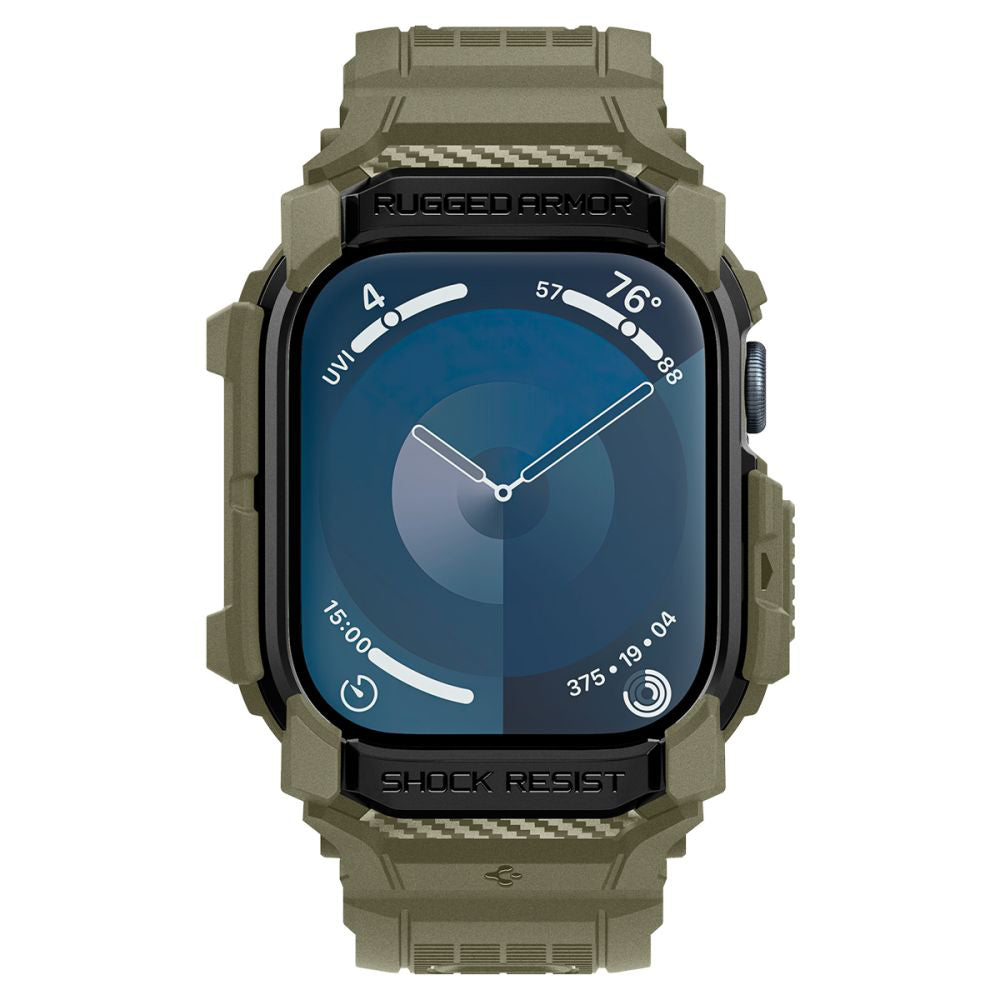 Accesoriu smartwatch Spigen Rugged Armor Pro (ACS08608) compatibil cu Apple Watch 10 46mm / Watch 11 46mm, Vintage Khaki