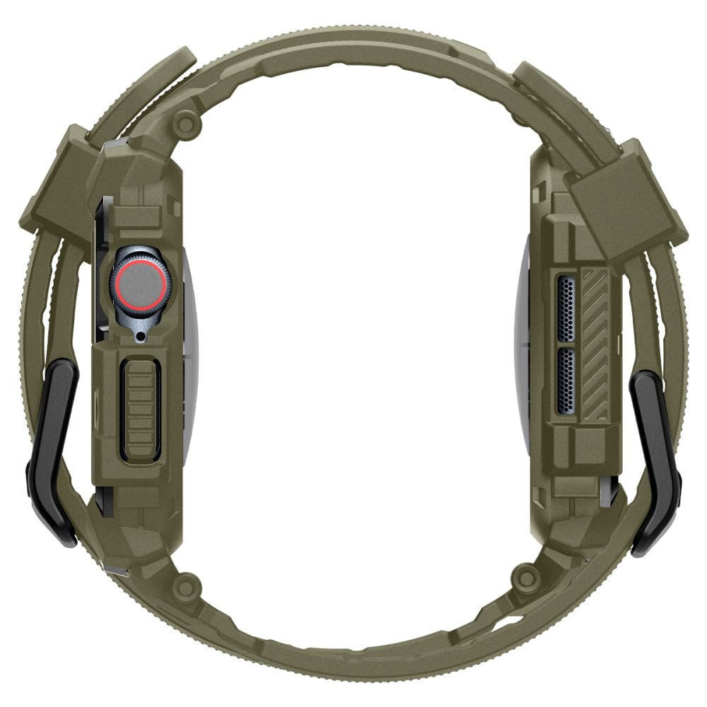 Accesoriu smartwatch Spigen Rugged Armor Pro (ACS08608) compatibil cu Apple Watch 10 46mm / Watch 11 46mm, Vintage Khaki