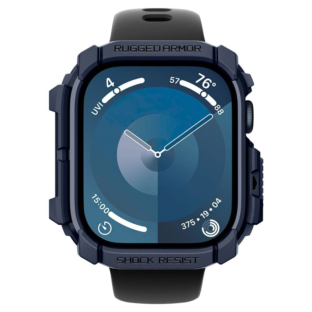 Accesoriu smartwatch Spigen Rugged Armor (ACS08599) compatibil cu Apple Watch 10 46mm / Watch 11 46mm, Bleumarin