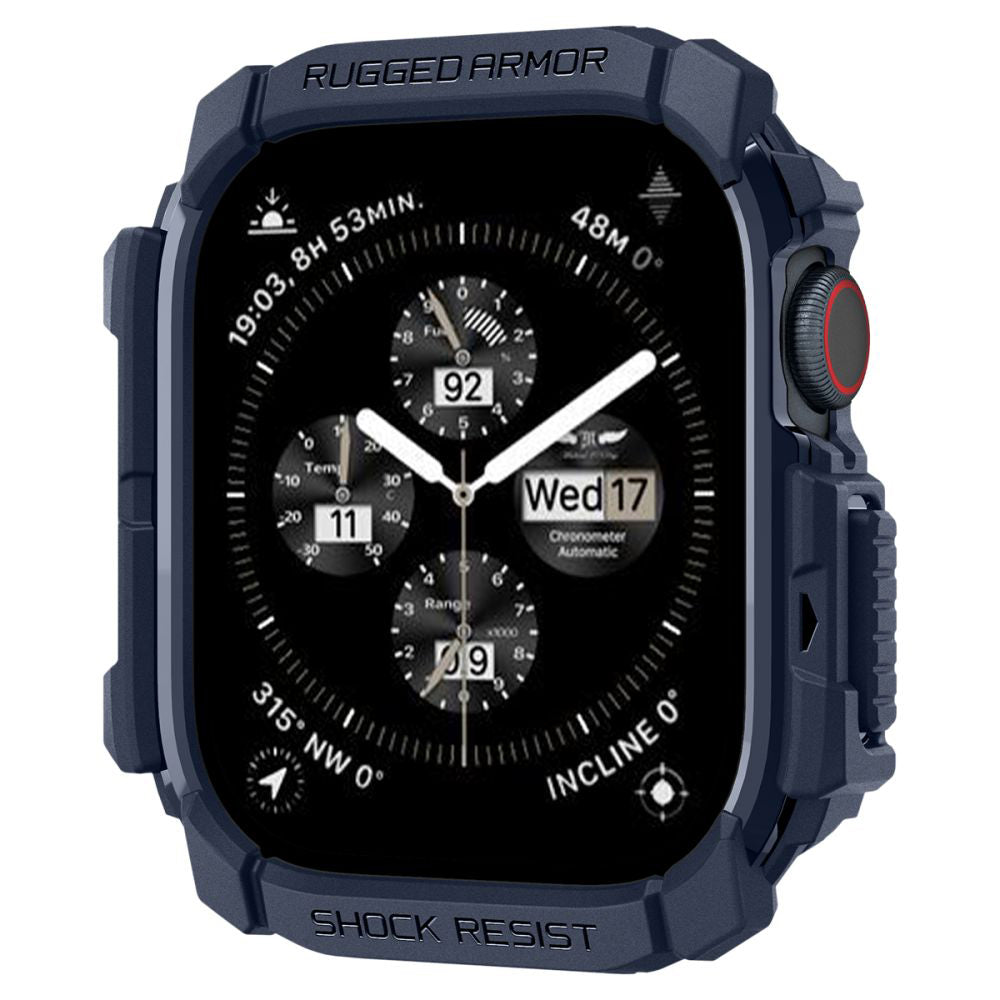 Accesoriu smartwatch Spigen Rugged Armor (ACS08599) compatibil cu Apple Watch 10 46mm / Watch 11 46mm, Bleumarin