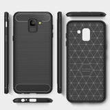 Husa de protectie Techsuit Carbon Silicone compatibil cu Samsung Galaxy J6 2018, Negru