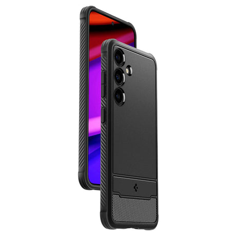 Husa de protectie Spigen Rugged Armor (ACS08578) compatibil cu Samsung Galaxy S24 FE, Negru Mat