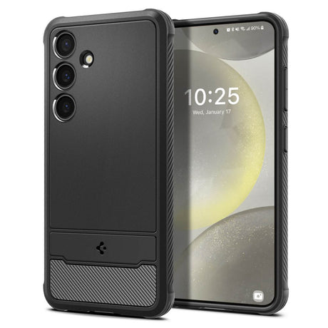 Husa de protectie Spigen Rugged Armor (ACS08578) compatibil cu Samsung Galaxy S24 FE, Negru Mat