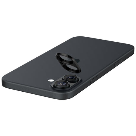 Folie de protectie Spigen (set de 2) Optik.tR Camera Glass (AGL07922) compatibil cu iPhone 16 / iPhone 16 Plus, Negru